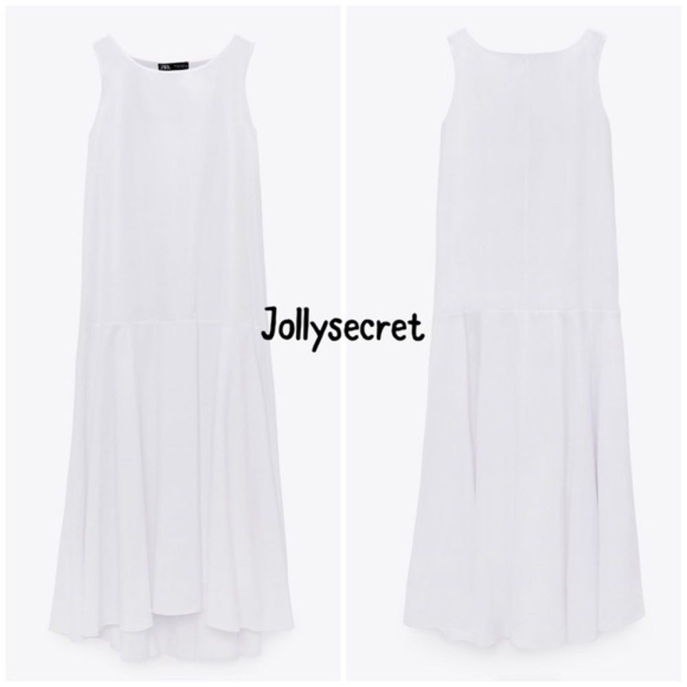 NEW Zara voluminous poplin white dress - Picture 3 of 5